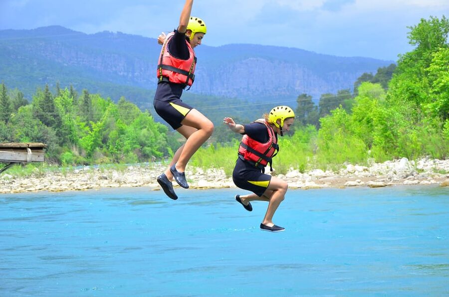 From Antalya, Lara, Belek, Side : Rafting, Lunch, Free Time - Getting ready with helmets and life jackets