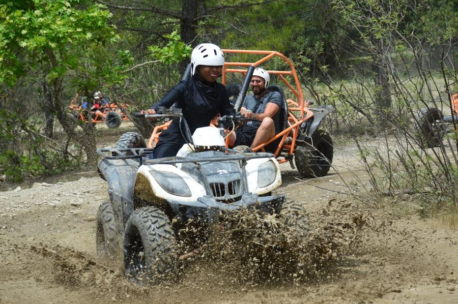 From Belek: Fully Combo Zipline, Quad Safari, Rafting, Lunch - A full adventure day from Belek to Köprülü Canyon