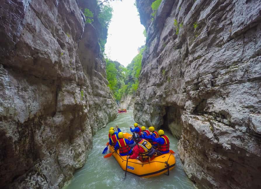From Berat: Osumi Canyon Rafting, Kayak, & River Tubing Tour - Rafting between eight waterfalls