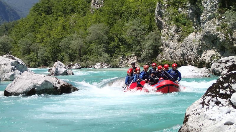 From Bovec: Premium Rafting on Soča River with Photo Service - What the 1.5-hour rafting section feels like