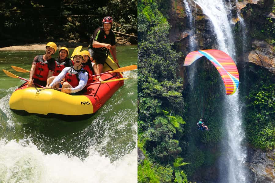 From Medellín: Paragliding and Rafting Combo Tour - Lunch is the quiet break between two high-energy activities