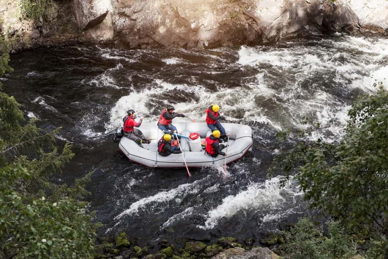 From Ruka: River rafting fun for families - The riverside fire is more than a quick snack stop
