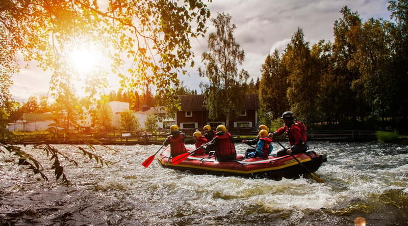 From Ruka: River rafting fun for families - Starting at Kontioluola Safari Center