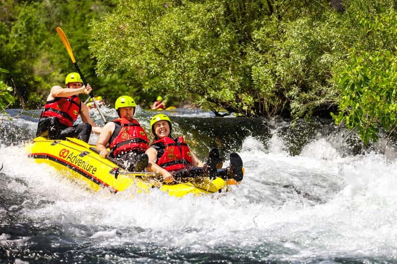 From Split/Šestanovac: Whitewater Rafting on Cetina River - Swimming, natural slides, and the optional cliff jump