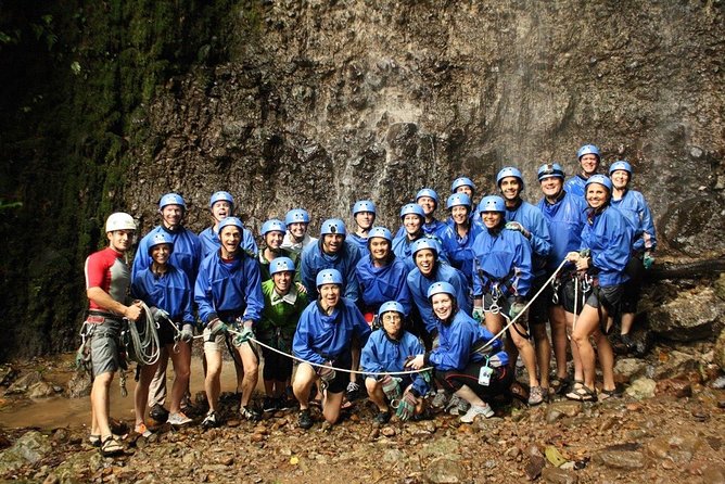 Full Day Class II-III Rafting and Canyoning Rappelling from La Fortuna-Arenal - Rappelling through the waterfall canyon