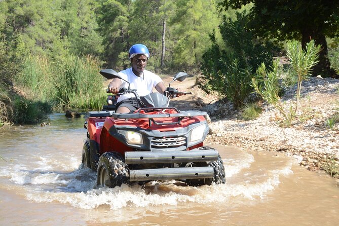 Full-Day Rafting, Ziplining, Quad and Buggy Adventure from Side/Manavgat - A short zipline with a mountain view