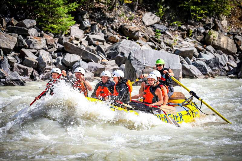 Golden, BC: Kicking Horse River Whitewater Raft Experience - The upper canyon: calm water, swimming, and views