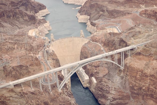 Grand Canyon Helicopter Tour and River Raft or Emerald Cave Kayak - Seeing the Colorado River from below the Hoover Dam