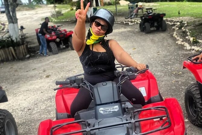 Great River Bamboo Rafting with Limestone Foot Massage and ATV from Montego Bay - Trading the river for ATV trails