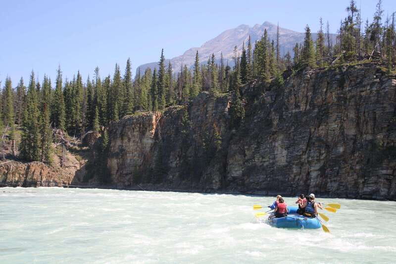 Jasper: Athabasca Falls River Rafting Adventure - The final rapids and the Athabasca Valley