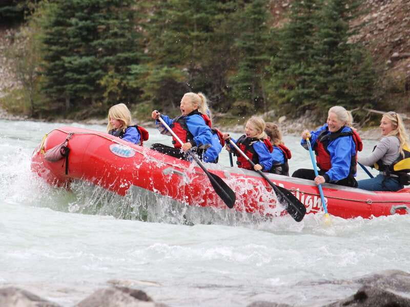 Jasper National Park Family Friendly Rafting Adventure - The safety briefing and practice water
