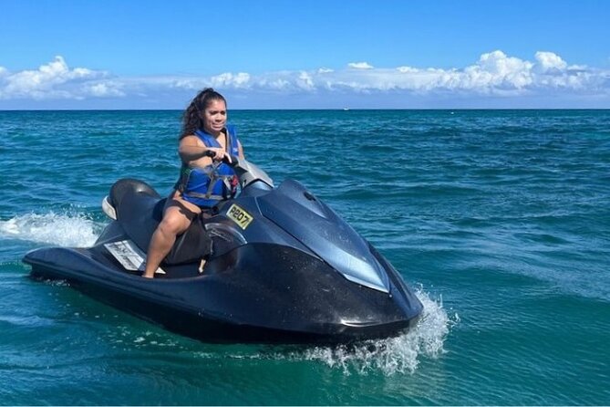 Jet Ski and Bamboo Rafting Limestone Massage From Montego Bay - Jet skiing on Montego Bay