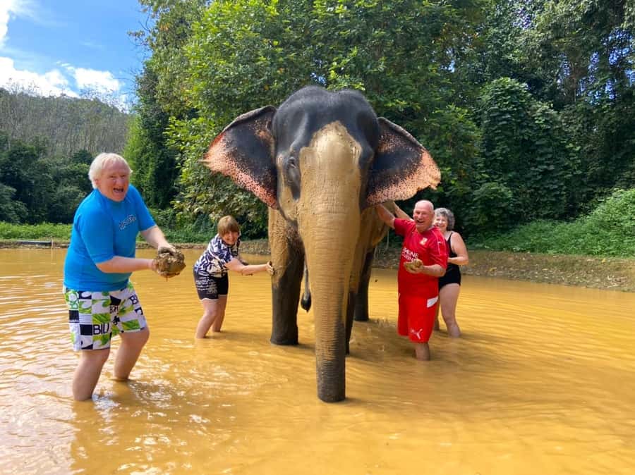 Khao Lak: Khao Sok Private Ethical Elephants & Rafting - Meeting rescued elephants at Thongsuk Elephant Park