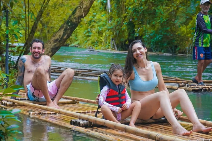 Khao Sok: Bamboo Rafting Tour with Scenic River Views - Sitting low on a two-person bamboo raft