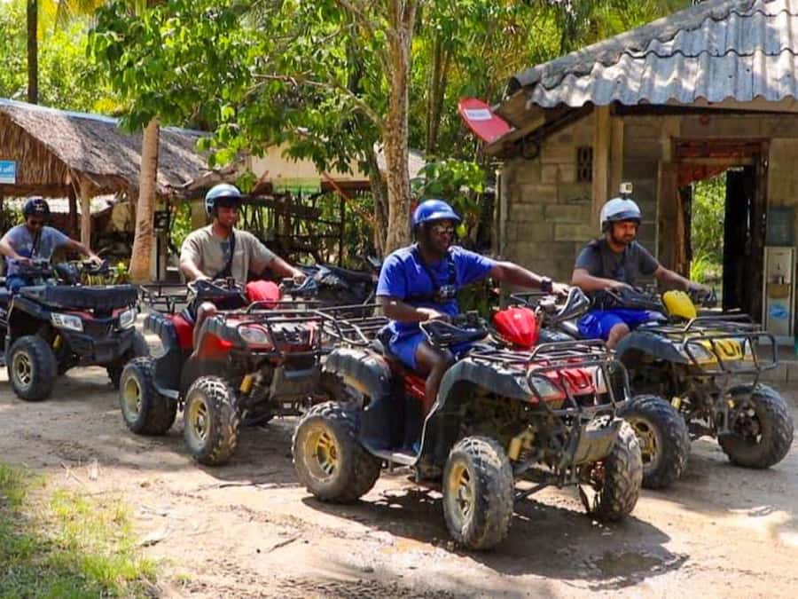 KhaoLak:ATV, ZipLine, & Rafting Adventure Monkey Cave Temple - A 200-meter zipline through the trees