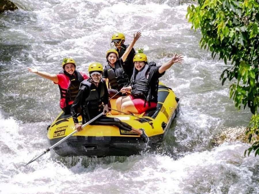 KhaoLak :White Water Rafting ,Monkey Cave, Elephant Bathing - Feeding and bathing the elephants