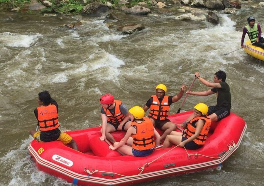 Krabi: White Water Rafting and Zipline Adventure - Ziplining across the streams