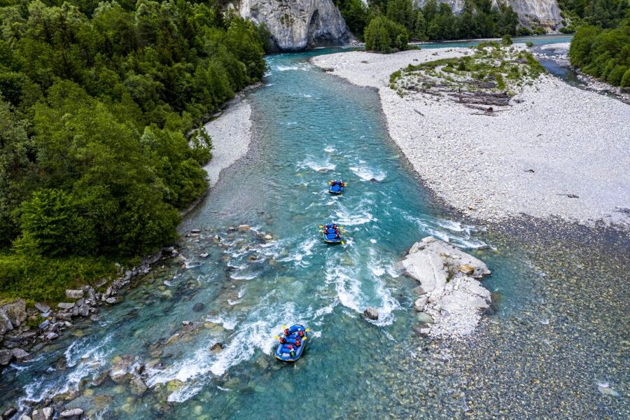 Laax, Flims, Ilanz: Vorderrhein Rafting (half day) - Finishing in Reichenau-Tamins