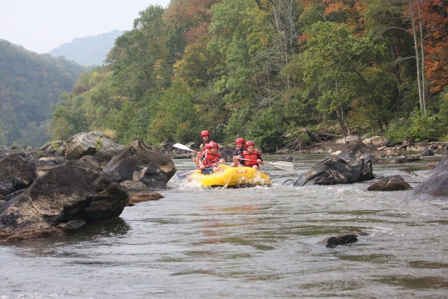 Marshall: French Broad Whitewater River Rafting Experience - Learning the raft before the rapids