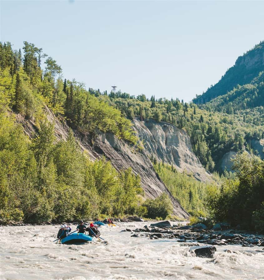 Matanuska Glacier Lions Head Whitewater Rafting - The South Fork brings the power