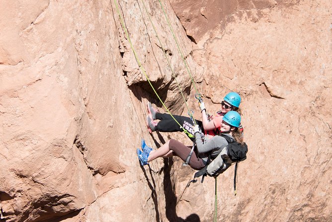 Moab Canyoneering and Packrafting Combo - Two rappels with instruction at every step