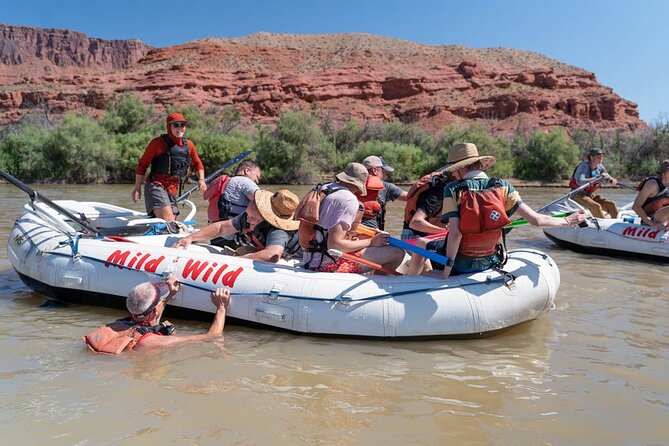 Moab Morning Half Day Rafting Trip - Colorado River - Fisher Towers and the red-rock backdrop