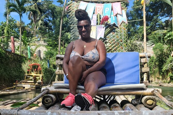 Montego Bay Bamboo River Rafting and Limestone Massage - Boarding the hand-crafted bamboo raft