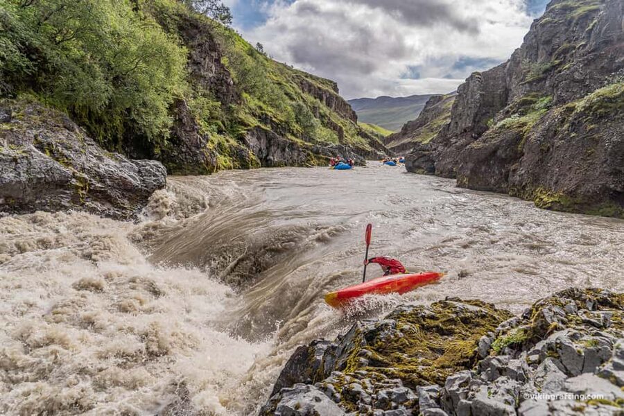 North Iceland: Europe’s Wildest Rafting in DRYSUIT - The second rafting run, 90 minutes of whitewater