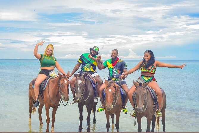 OCEAN HORSE-BACK RIDING & BAMBOO RAFTING + Limestone MASSAGE - One hour on horseback near the sea