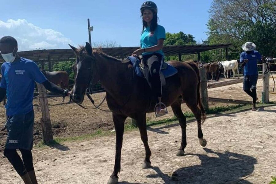 Ocho Rios: Horseback Riding in the Ocean and Bamboo Rafting - Riding from the trail to the sea
