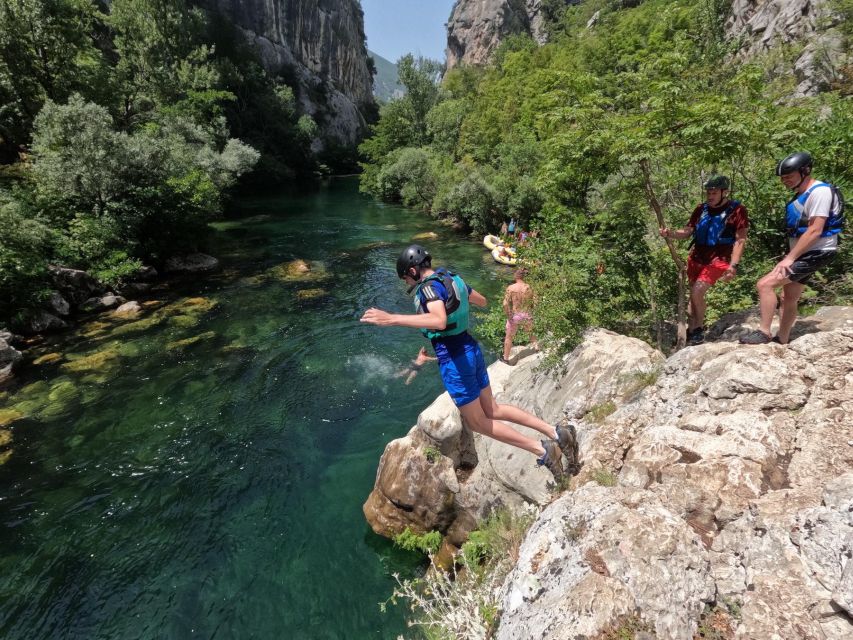 Omiš/Split: Cetina River Rafting Adventure & Cliff Jumping - The three breaks: swimming, photos, and cliff jumping