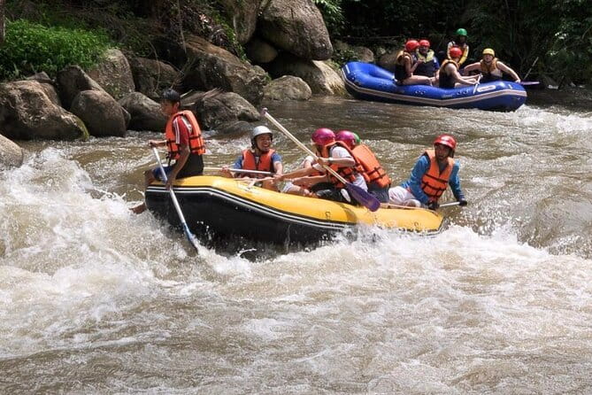 One Day Sticky Waterfall, White Water Rafting,Elephants Sanctuary - White-water rafting adds the active middle