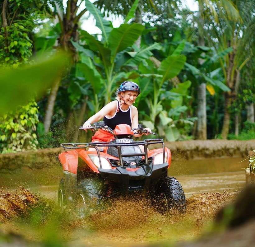 One day tour atv quad bike & water rafting ubud - The ATV ride: mud, movement, and a choice of pace