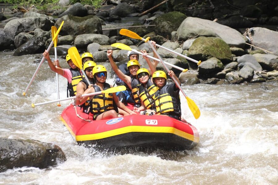 One day tour atv quad bike & water rafting ubud - Rafting on the Ubud river