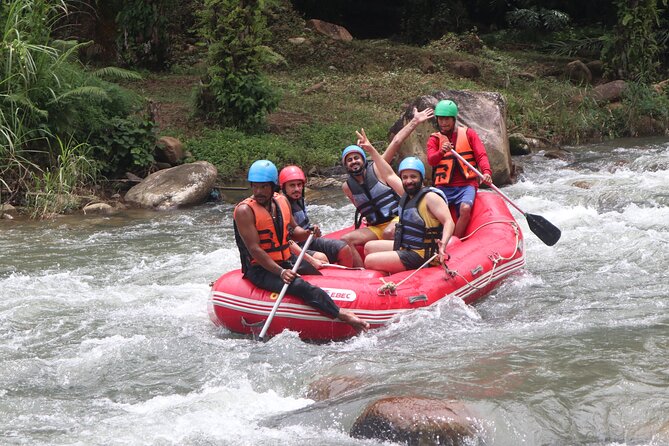 Phuket Adventure with White Water Rafting, Monkey cave and Zip Line+Optional ATV - Safety briefing before the 5-kilometer rafting run