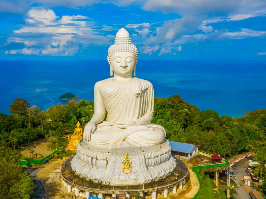Phuket: Bird Park, Elephant Feeding, ATV Ride & City Tour - Big Buddha and Karon View Point: two quick looks over the island