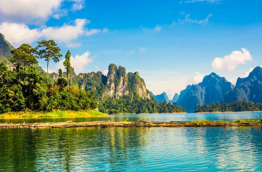 Phuket:Cheow Lan Lake & Kho-Sok,Bamboo Rafting,Monkey Temple - Wat Suwan Khu Ha and the monkey cave