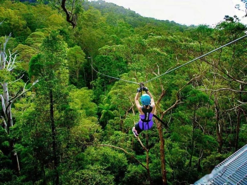 Phuket: Phang Nga Monkey Cave, Rafting & Zipline Day Tour - Five kilometers of river action