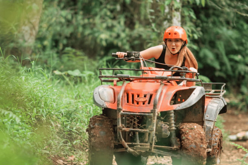 Phuket: White Water Rafting, ATV, and Zipline Adventure - Waterfall time, with a little uncertainty
