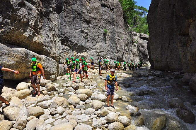 Private Full-Day Canyoning, Rafting, and Zipline in Antalya - Ziplining above the canyon