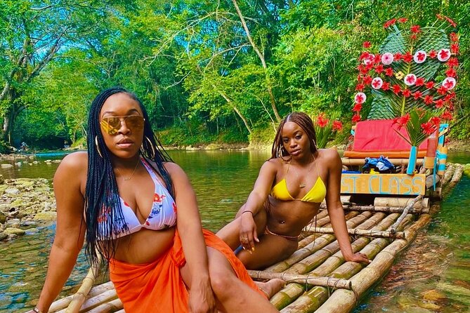 Private Montego Bay Bamboo Rafting with Limestone Foot Massage - River scenery, swimming, and riverside stops