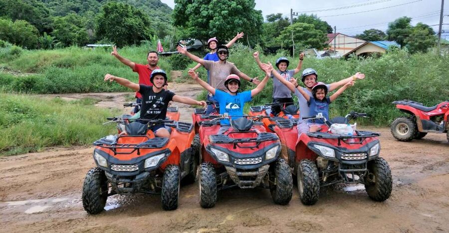 Quad Safari & Rafting Combo Adventure Tour - The swim break and the canyon scenery