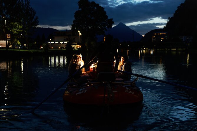 Raclette Rafting in Interlaken - The route, from calm water to town lights