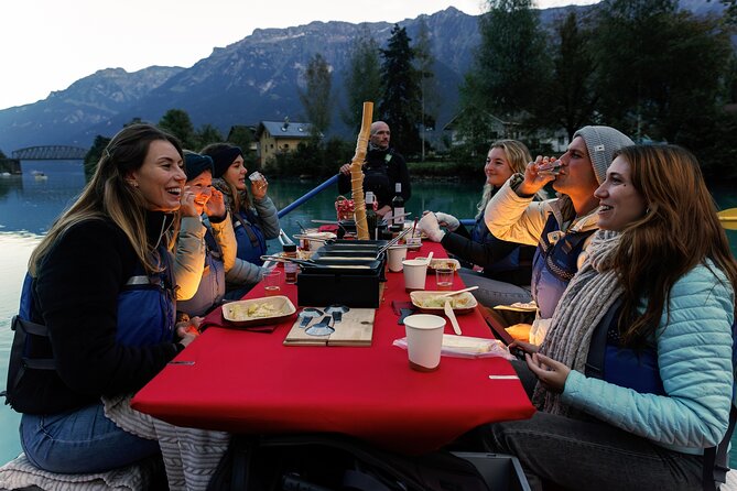 Raclette Rafting in Interlaken - A small raft with a social atmosphere
