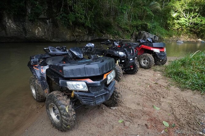 Rafting 7KM & ATV visit monkey cave and waterfall with Lunch - The 30-minute ATV ride through the rainforest