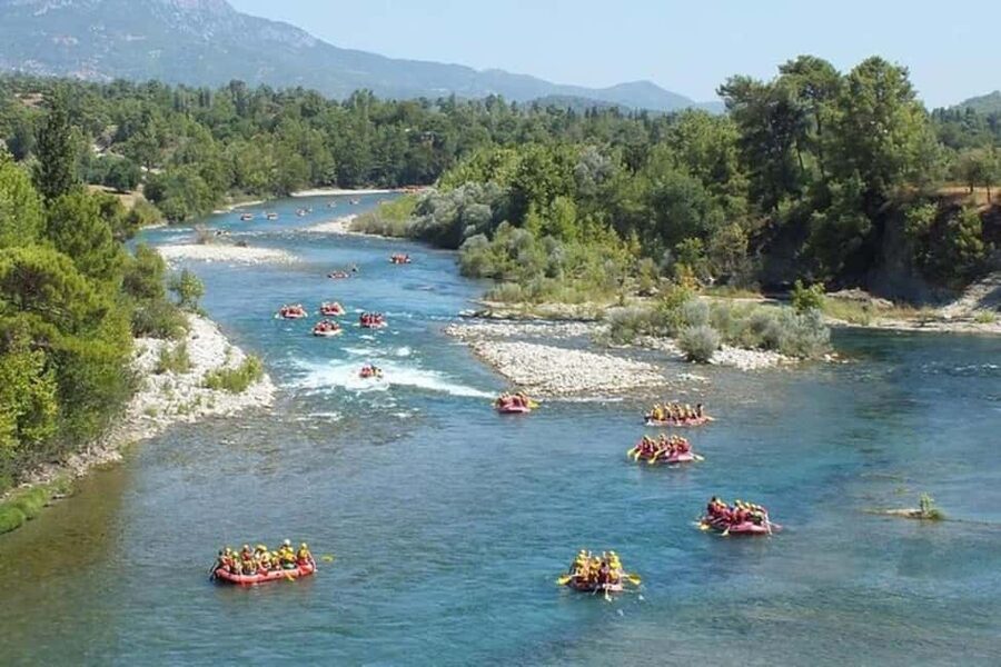 Rafting, Buggy, Zipline & Jeep – From Antalya/Alanya/Side - Ziplining across the river area