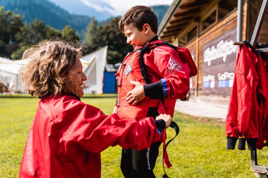 Rafting Down Noce River in Val di Sole - The guide, the group, and the safety setup