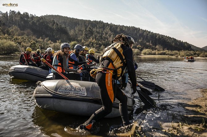 Rafting Experience on the River Tâmega - Getting set up with supplied rafting equipment