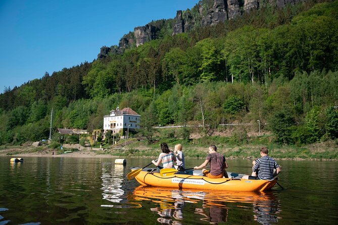 Rafting from Děčín to Bad Schandau and back on bikes - The Elbe through Bohemian and Saxon Switzerland