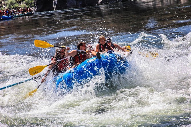 Riggins Idaho 1-day Rafting Trip on the Salmon River - The first Class III rapid before lunch